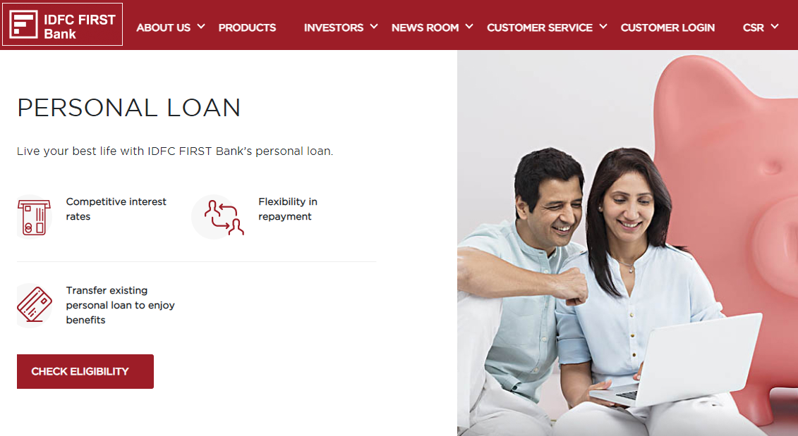 IDFC personal loan lenders in India 